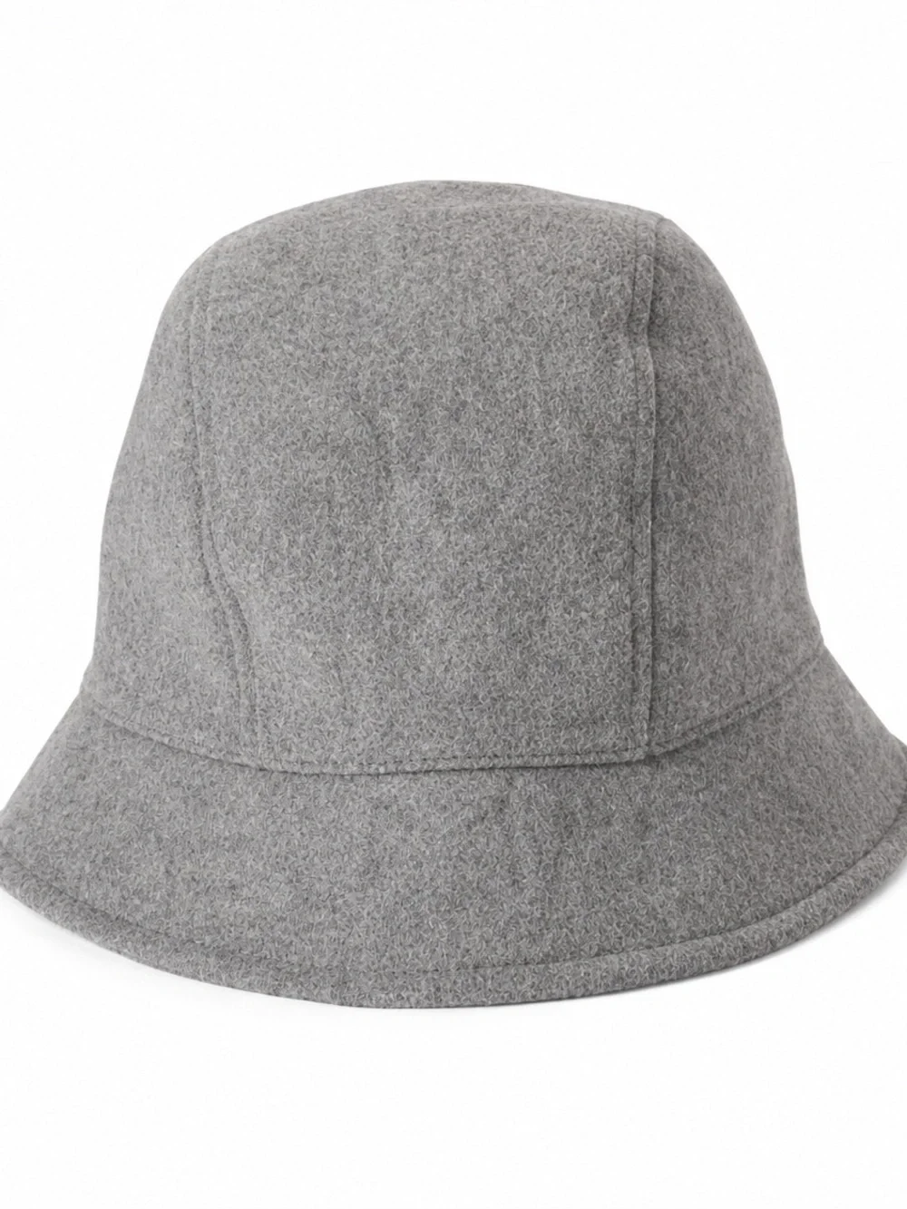 Lands’ End Cashtouch Cloche Bucket Hat Gray L/XL